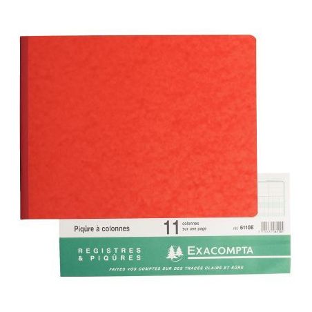 Achetez Piqûre 80 pages 11 colonnes sur 1 page format 32 x 25 cm à l'italienne 6110E EXACOMPTA pas..