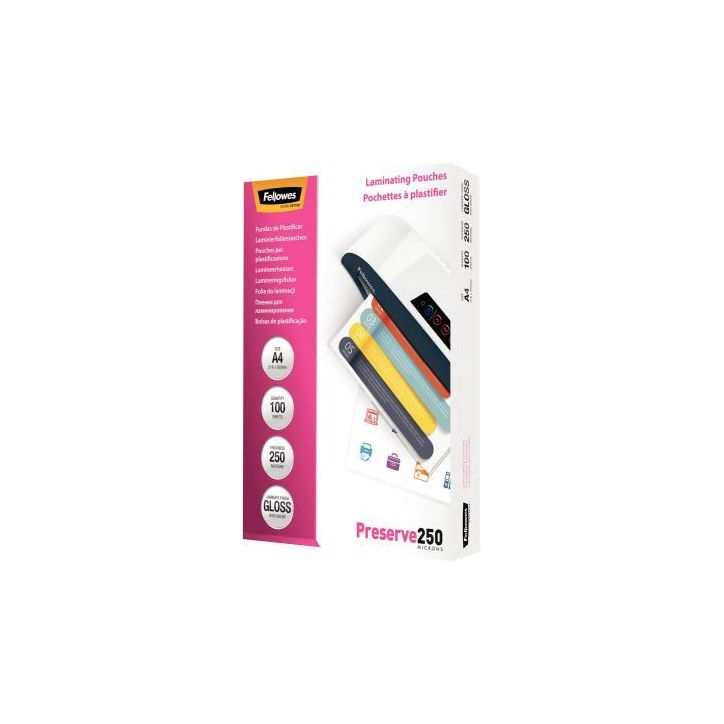 FELLOWES Pack de 100 pochettes A4 250 microns 5401802