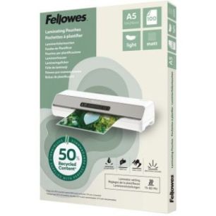 Achetez Boîte de 100 pochettes de plastification mates A5 80 microns 100143437 FELLOWES pas cher su..