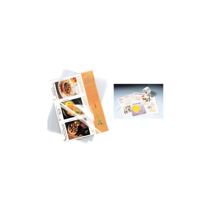 Boite de 100 pochettes à plastifier format 216x303mm pour document A4 ép 125µ 6003501 BUDGET