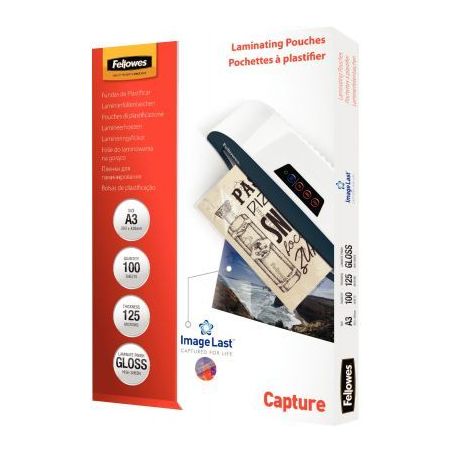 Achetez Boîte de 100 pochettes de plastification A3 125 microns 5307506 FELLOWES pas cher sur Ma Re..