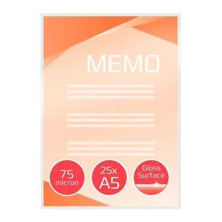 Achetez Paquet de 25 pochettes de plastification A5 75µ 3740483 GBC ACCO pas cher sur Ma Rentrée S..