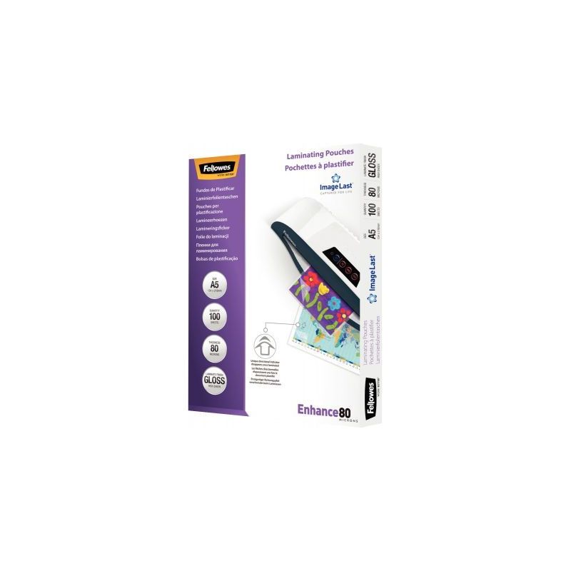 Achetez Boîte de 100 pochettes de plastification A5 80 microns 5306002 FELLOWES pas cher sur Ma Ren.. Achetez Boîte de 100 pochettes de plastification A5 80 microns 5306002 FELLOWES pas cher sur Ma Ren..