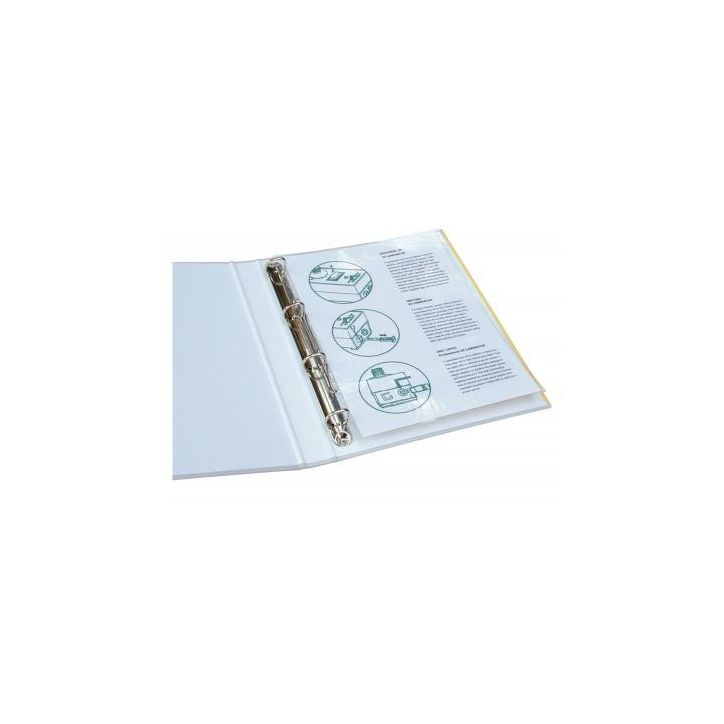 FELLOWES Pack de 100 pochettes pré perforées brillantes A4 80 microns 5452502