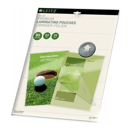Achetez Paquet de 25 pochettes pour plastification à chaud Leitz Ilam UDT A3 80µ 74860000 LEITZ pa..
