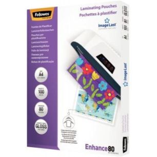 Achetez Boîte de 100 pochettes de plastification A4 80 microns 5306114 FELLOWES pas cher sur Ma Ren..