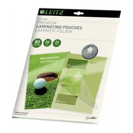 Achetez Paquet de 25 pochettes pour plastification à chaud Leitz Ilam UDT A4 80µ 74790000 LEITZ pa..