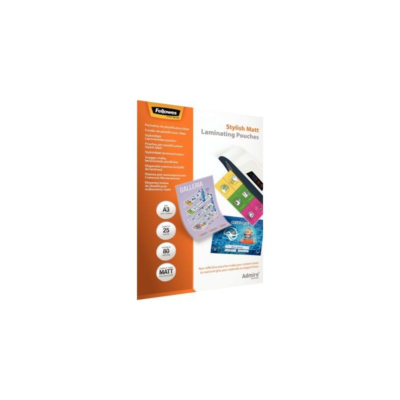 Achetez Pack de 25 pochettes de plastification à chaud A3 5602201 FELLOWES pas cher sur Ma Rentrée.. Achetez Pack de 25 pochettes de plastification à chaud A3 5602201 FELLOWES pas cher sur Ma Rentrée..