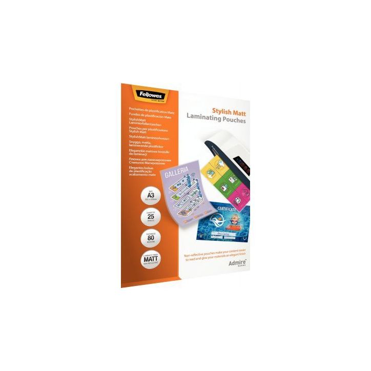Pack de 25 pochettes de plastification à chaud A3 5602201 FELLOWES