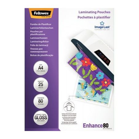 Achetez Pack de 25 pochettes  à plastifier A4 80 microns 5396205 FELLOWES pas cher sur Ma Rentrée ..