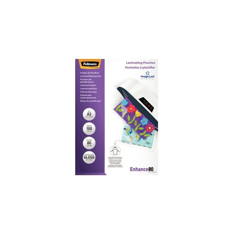 Achetez Boîte de 100 pochettes de plastification A3 80 microns 5306207 FELLOWES pas cher sur Ma Ren.. Achetez Boîte de 100 pochettes de plastification A3 80 microns 5306207 FELLOWES pas cher sur Ma Ren..