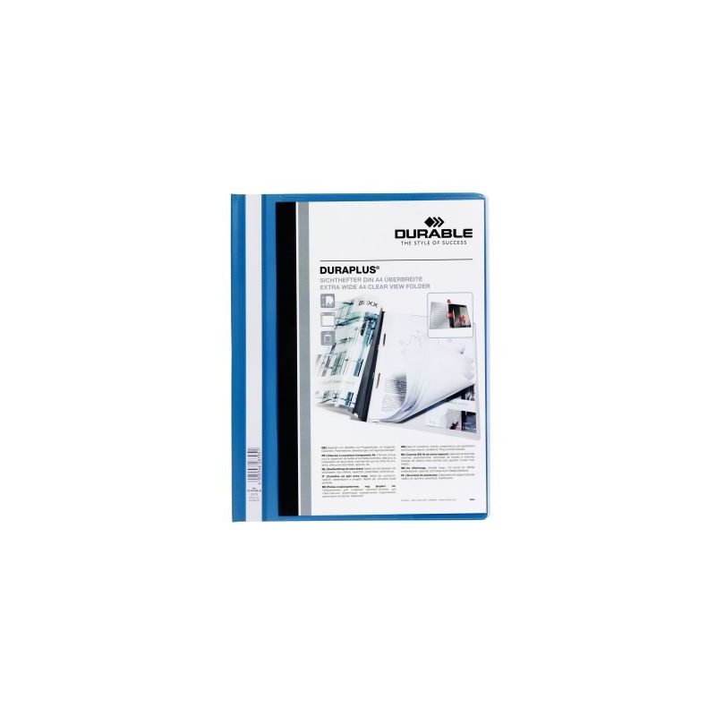 Achetez Chemise personnalisable à lamelle DURAPLUS. format A4 : 21x29,7, cm bleu 2579-06 DURABLE pa..