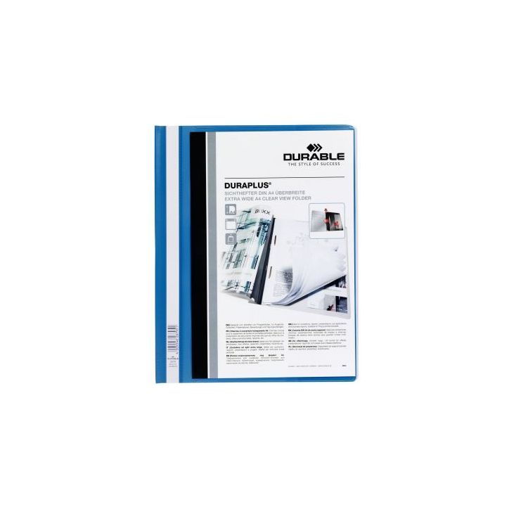 Chemise personnalisable à lamelle DURAPLUS. format A4 : 21x29,7, cm bleu 2579-06 DURABLE