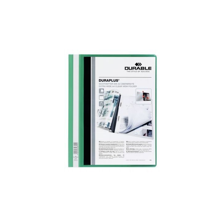 Chemise personnalisable à lamelle DURAPLUS format A4 : 21x29,7cm   vert 2579-05 DURABLE