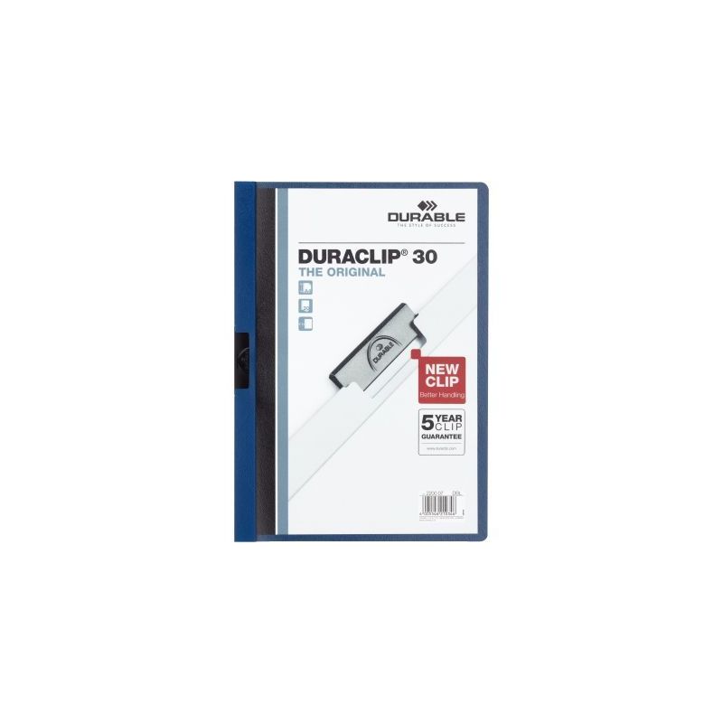 Achetez Paquet de 5 chemises  DURACLIP 3mm bleu foncé 222707 DURACLIP DURABLE pas cher sur Ma Rentr..