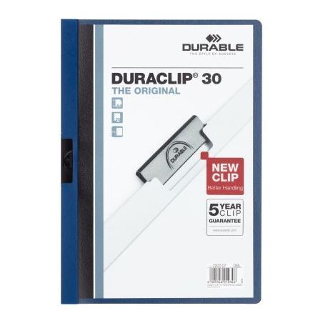 Achetez Paquet de 5 chemises  DURACLIP 3mm bleu foncé 222707 DURACLIP DURABLE pas cher sur Ma Rentr..