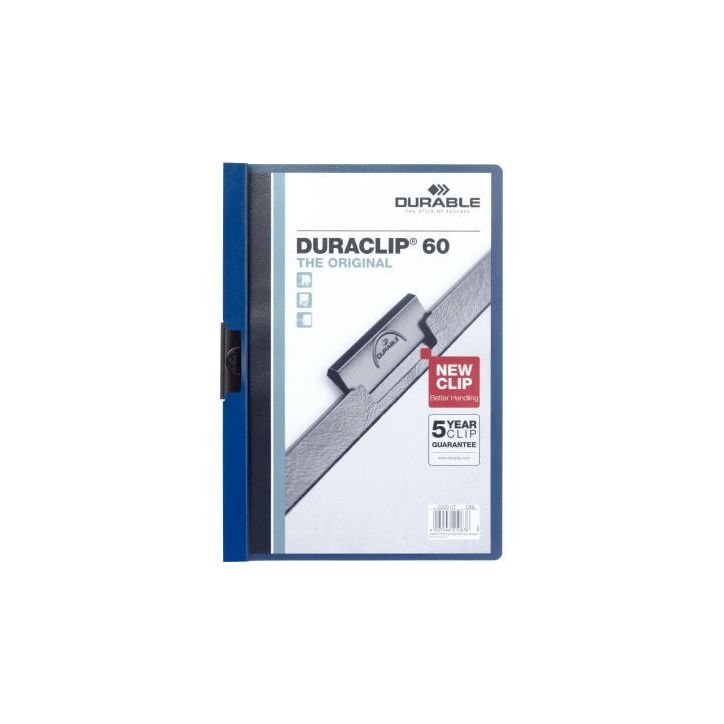 Paquet de 5 chemises DURACLIP 6mm bleu foncé 223807 DURACLIP DURABLE