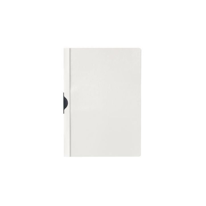 Chemise de présentation à clip, pour format A4 : 21x29,7 cm, dos 3 mm.  Blanc 2002-02 DURABLE