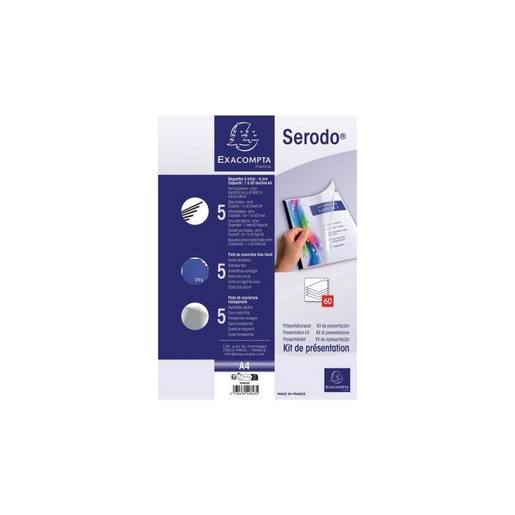 Kit de présentation Serodo A4 bleu 42843E EXACOMPTA
