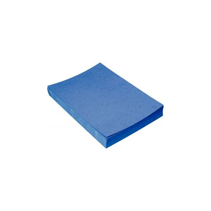 Paquet de 100 couvertures grain cuir brillant bleu 8005253