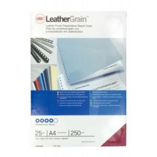 Achetez Paquet de 25 couvertures grain cuir 250 gr/m² format A4 rouge CN040030 GBC ACCO pas cher su..