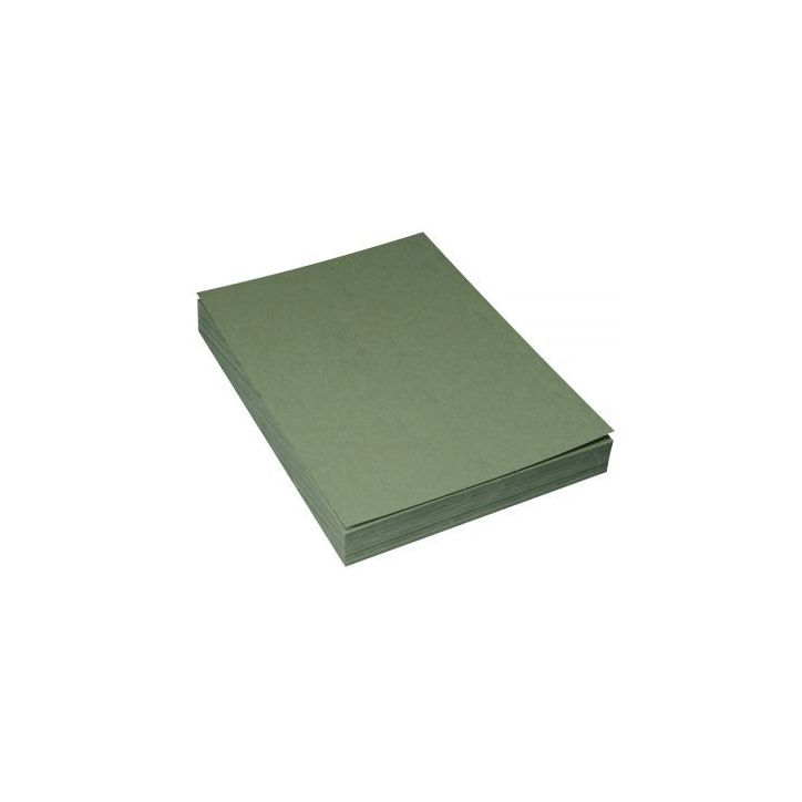 Boîte de 100 plats de couverture grain cuir A4 250gr Vert Foncé