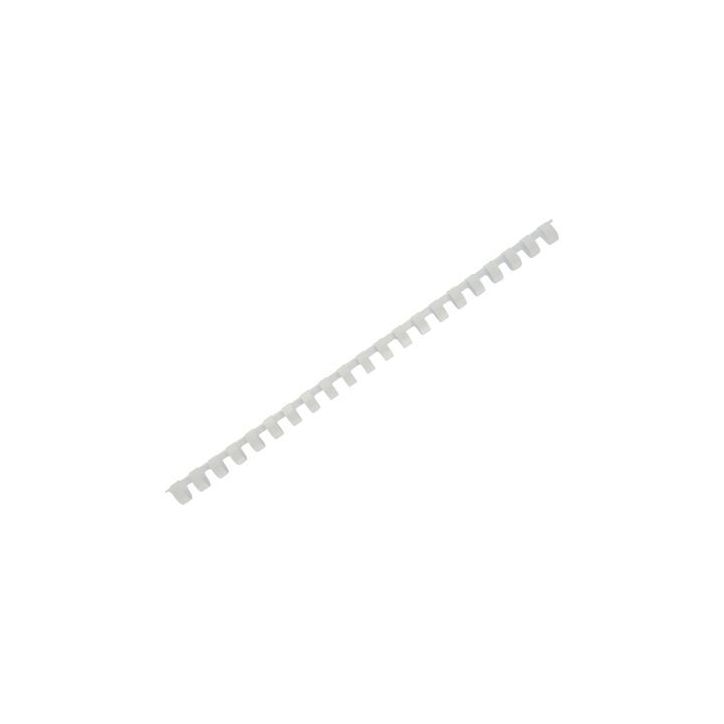 Boîte de 100 peignes anneaux plastiques 12mm Blanc