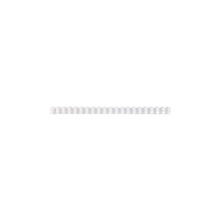 Boîte de 100 peignes anneaux plastiques 20mm Blanc