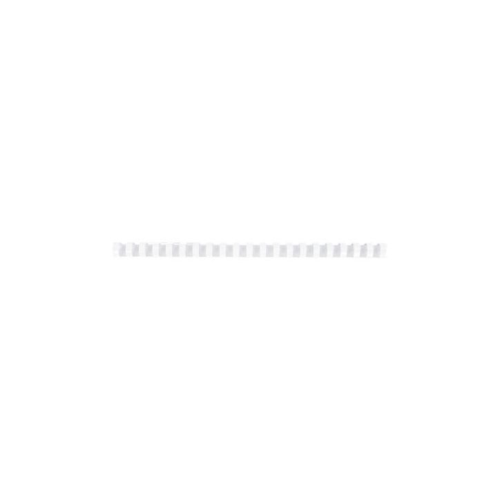 Boîte de 100 peignes anneaux plastiques 16mm Blanc