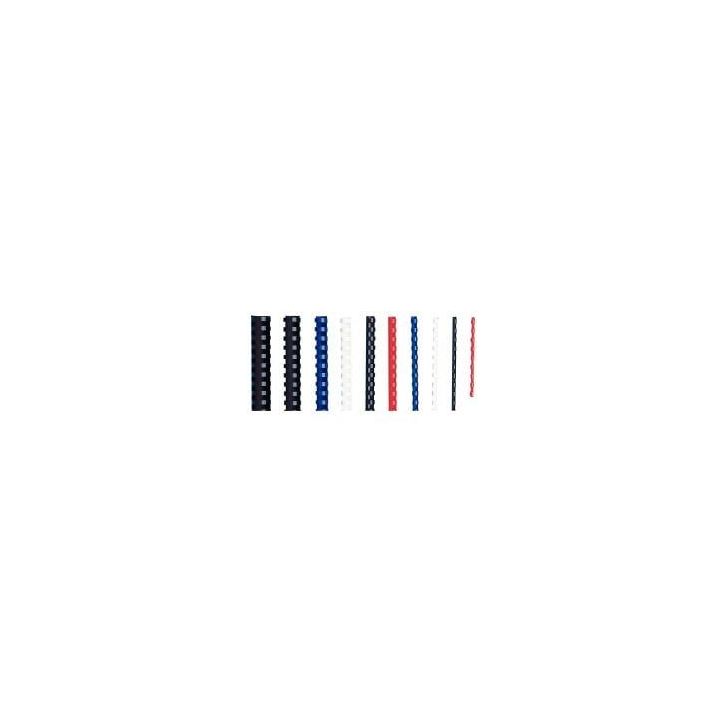 Boîte de 100 peignes anneaux plastiques 14mm Noir