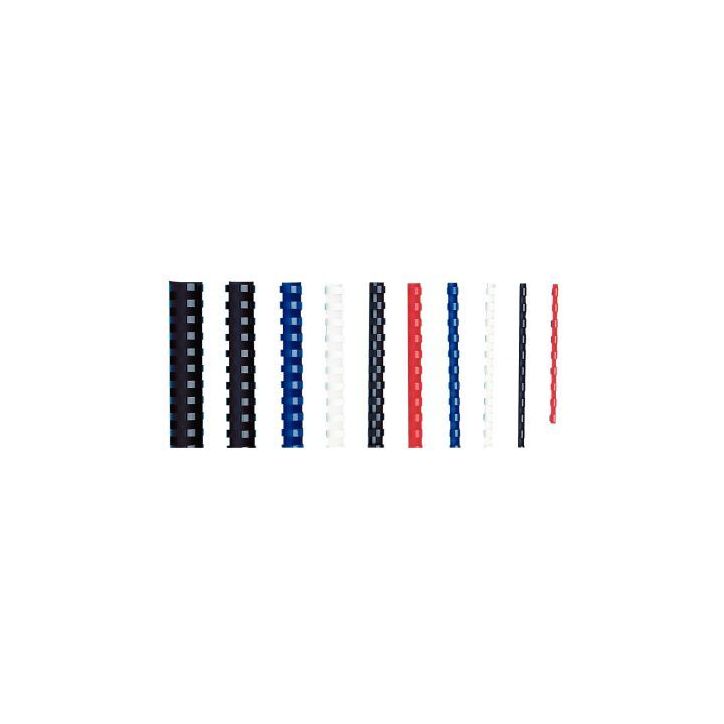 Boîte de 100 peignes anneaux plastiques 8mm Blanc