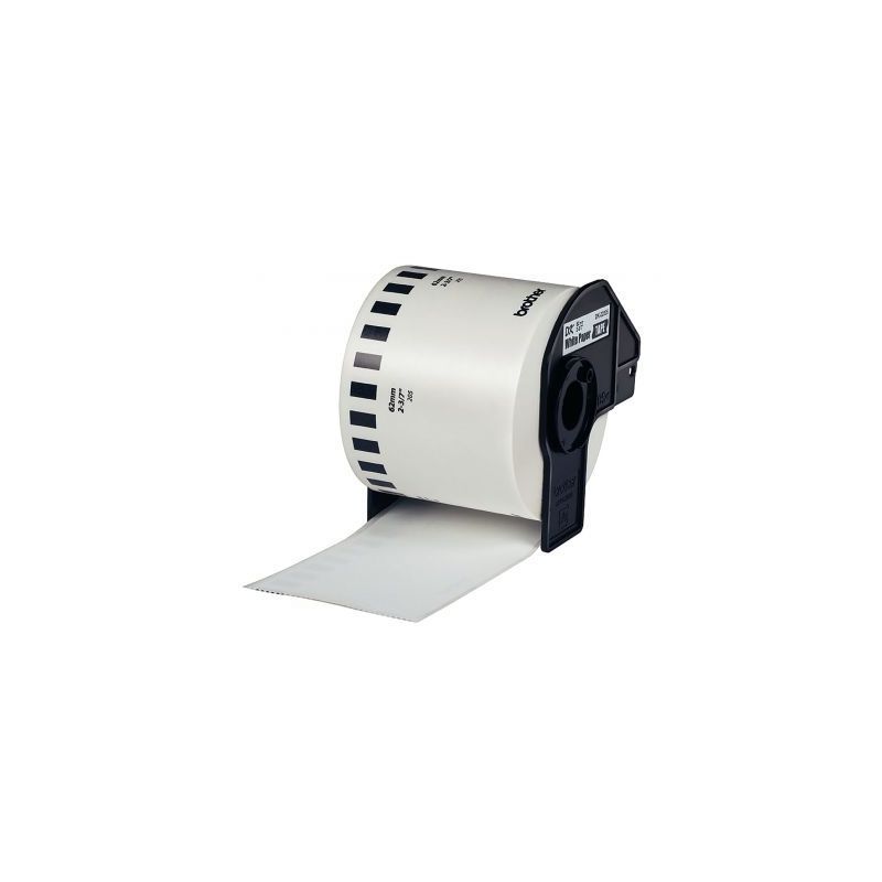 Achetez Ruban continu support papier adhésif 62 mm x 30,48 mm noir et blanc DK22205 BROTHER pas che..