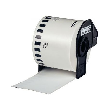 Achetez Ruban continu support papier adhésif 62 mm x 30,48 mm noir et blanc DK22205 BROTHER pas che..