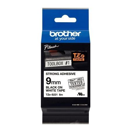 Achetez Recharge Brother TZE noir sur blanc 9 mm BRSPRTZES221 BROTHER pas cher sur Ma Rentrée Scola..