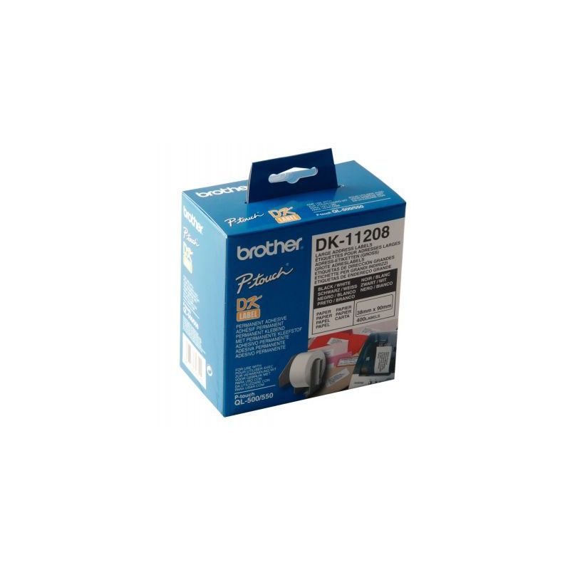Achetez Rouleau de 400 étiquettes autocollantes blanches prédécoupées d'adressage 38 x 90 mm DK1..