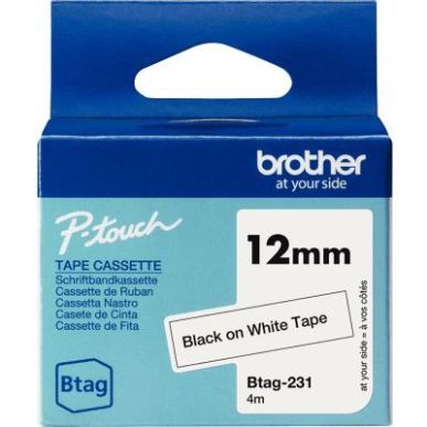 Achetez Recharge Brother BTAG noir  sur blanc 12 mm BRSPRBTAG231 BROTHER pas cher sur Ma Rentrée Sc..