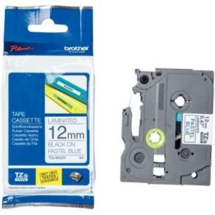 Achetez Recharge Brother TZe noir sur bleu pastel 12mm TZEMQ531 BROTHER pas cher sur Ma Rentrée Sco..