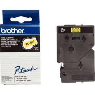 Ruban BROTHER TC noir sur jaune 12 mm BRSPRTC601F1 BROTHER