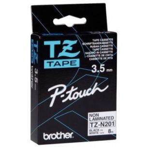 Achetez BROTHER Ruban flexible pré-découpé non laminé noir/blanc 3,5mm TZEN201  pas cher sur Ma ..