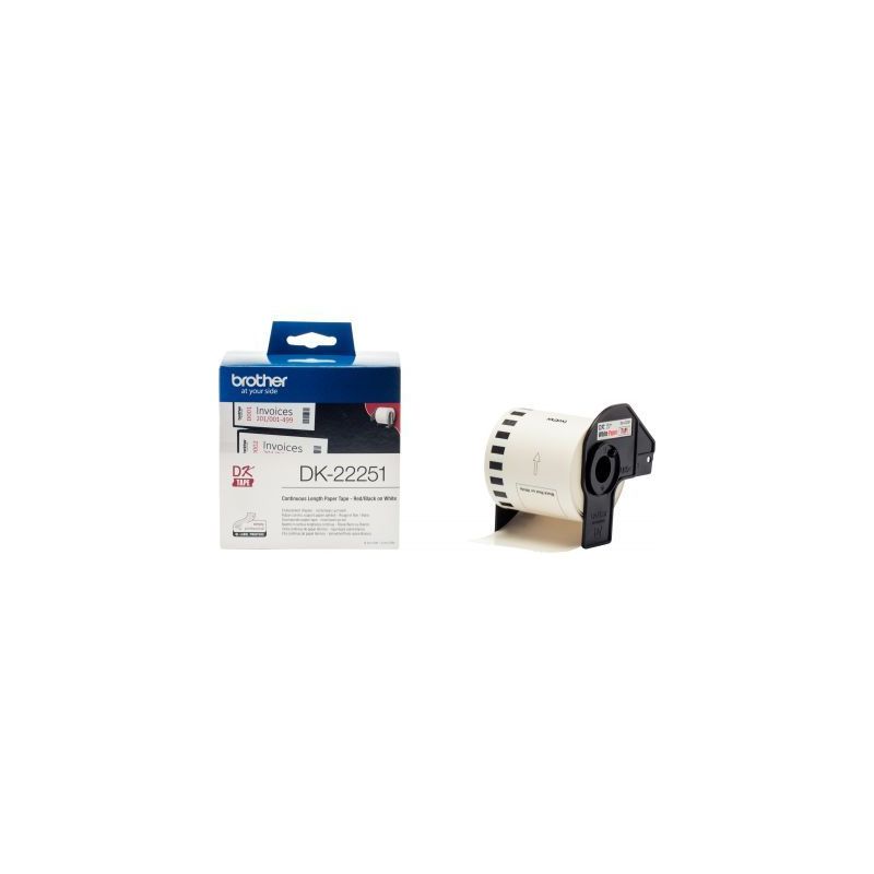 Achetez Ruban continu adhésif 62 mm x 15,24 m noir et rouge sur blanc DK22251 BROTHER pas cher sur .. Achetez Ruban continu adhésif 62 mm x 15,24 m noir et rouge sur blanc DK22251 BROTHER pas cher sur ..