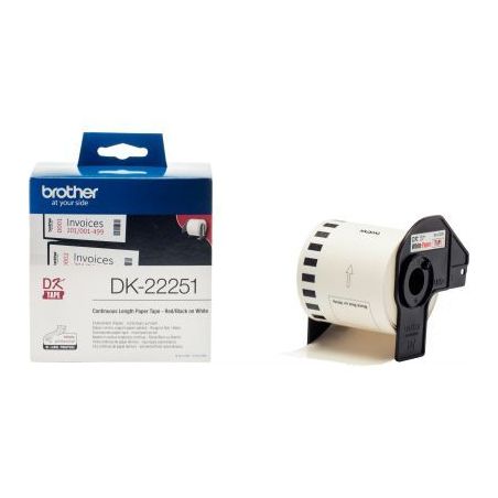 Achetez Ruban continu adhésif 62 mm x 15,24 m noir et rouge sur blanc DK22251 BROTHER pas cher sur ..