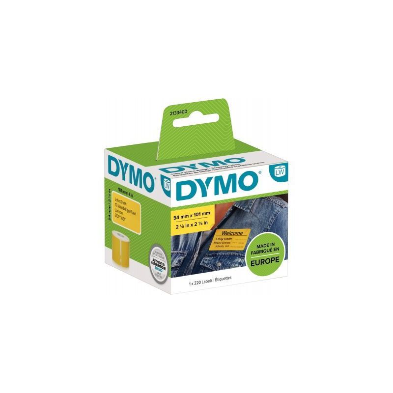 Achetez Boîte de 1 rouleau de 220 étiquettes expédition 54 x 101 mm noir et jaune 2133400 DYMO pa..