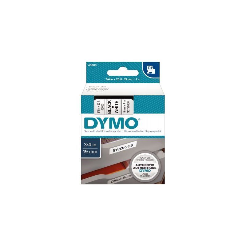 Achetez Ruban cassette Dymo 19 mm x 7 m noir et blanc 19 mm S0720830 DYMO pas cher sur Ma Rentrée S..