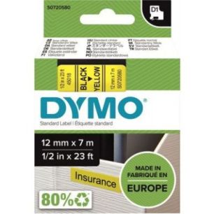 Achetez Recharge DYMO D1 12 mm x 7 m noir et jaune S0720580 DYMO pas cher sur Ma Rentrée Scolaire
