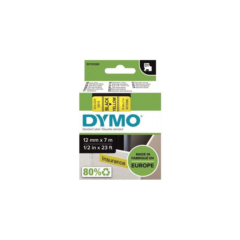 Achetez Recharge DYMO D1 12 mm x 7 m noir et jaune S0720580 DYMO pas cher sur Ma Rentrée Scolaire Achetez Recharge DYMO D1 12 mm x 7 m noir et jaune S0720580 DYMO pas cher sur Ma Rentrée Scolaire