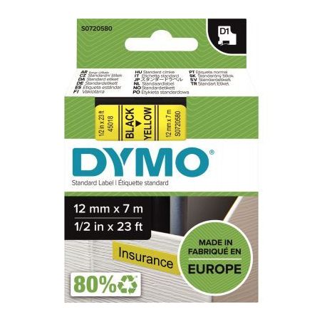 Achetez Recharge DYMO D1 12 mm x 7 m noir et jaune S0720580 DYMO pas cher sur Ma Rentrée Scolaire