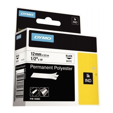 Achetez Recharge DYMO pour titreuse Rhino 12mm x 5,5m noir sur blanc 18483 DYMO pas cher sur Ma Rent..