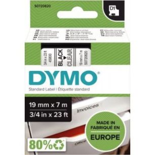 Recharge DYMO D1 19 mm x 7 m noir et transparent 19 mm S0720820 DYMO Recharge DYMO D1 19 mm x 7 m noir et transparent 19 mm S0720820 DYMO