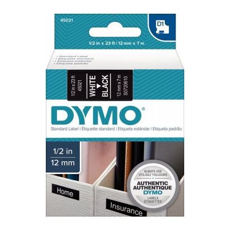 Achetez Recharge DYMO D1 12 mm x 7 m blanc sur noir S0720610 DYMO pas cher sur Ma Rentrée Scolaire
