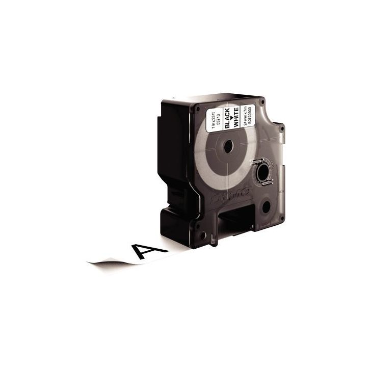 Recharge DYMO D1 24 mm x 7 m impression noir support blanc S0720930 DYMO
